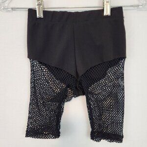 Fashion Nova Shorts Women's XS Mesh Costume Cosplay Club Elastic Waist Black